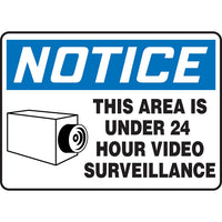Thumbnail for Notice This Area Under 24 Hour Video Surveillance - Model MASE807VS