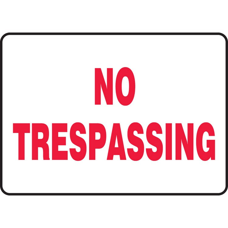 No Trespassing Sign - Model MATR521VS