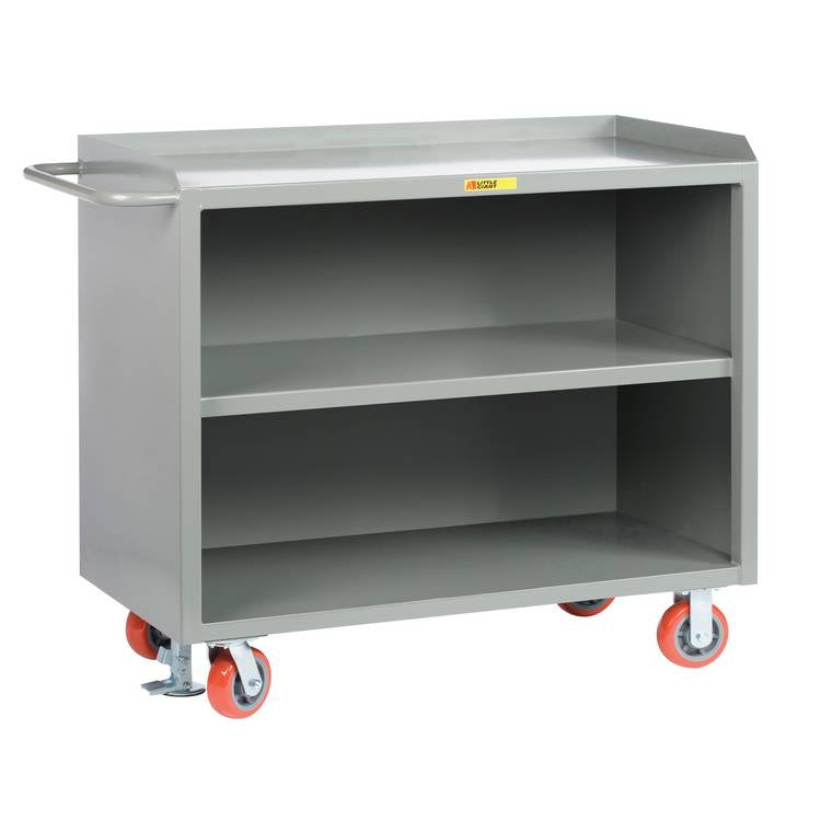 Little Giant Mobile Large Capacity Cabinet Workbench w/ Steel Top & Center Shelf