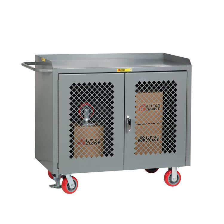 Mobile Bench Cabinets w/ Clearview Doors - Model MBP2D2448FL