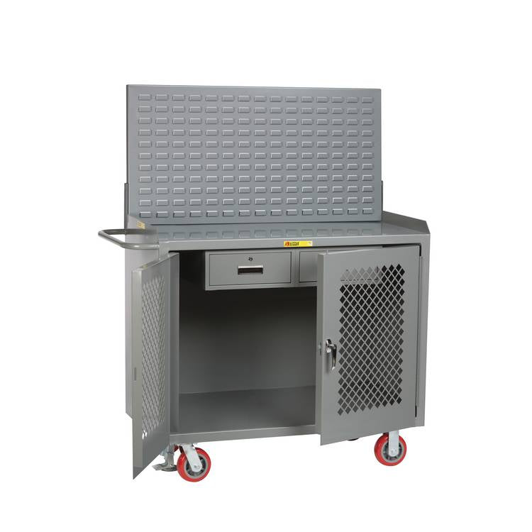 Mobile Bench Cabinets w/ Clearview Doors - Model MBP2D36FLLP
