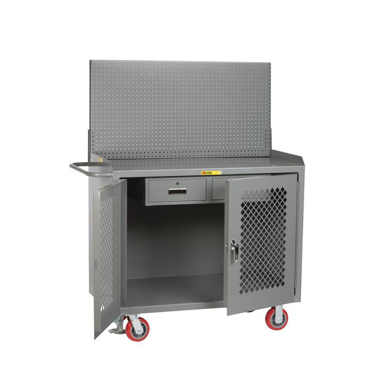 Mobile Bench Cabinets w/ Clearview Doors - Model MBP2D36FLPB