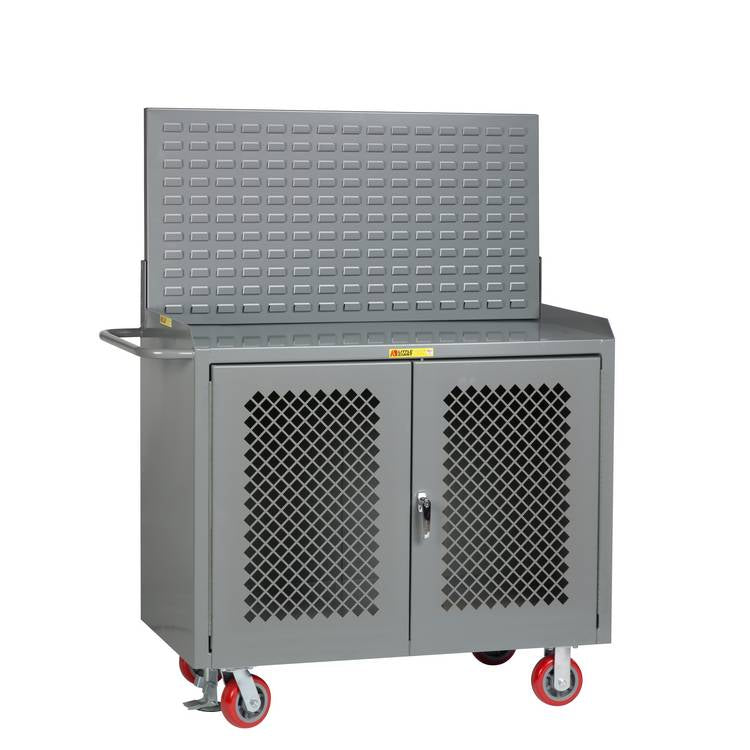 Mobile Bench Cabinets w/ Clearview Doors - Model MBP2DFLLP