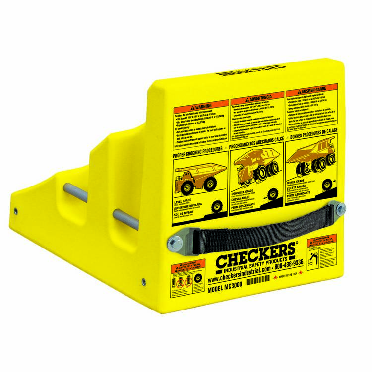 Light Weight Wheel Chock Yellow - Model MC3010
