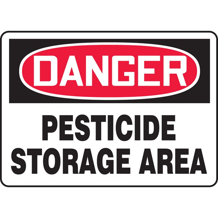 Danger Pesticide Storage Area Sign - Model MCAW109VS