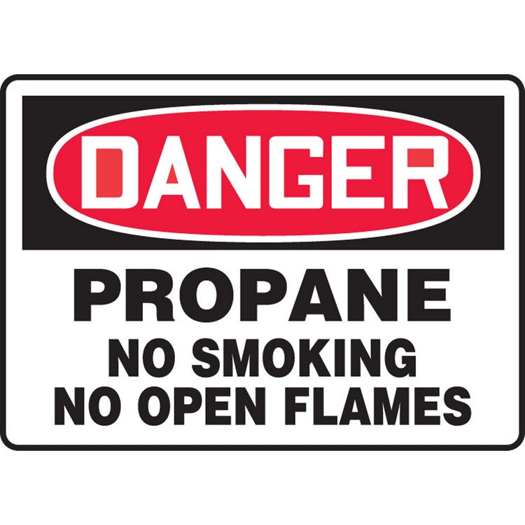 Danger Propane No Smoking No Open Flames - Model MCPG025VP