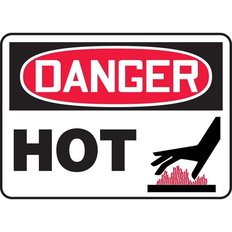 Danger Hot w/ Pic Sign - Model MCHL125VA