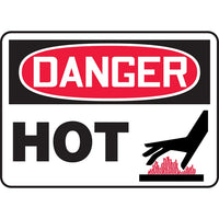 Thumbnail for Danger Hot w/ Pic Sign - Model MCHL125VA