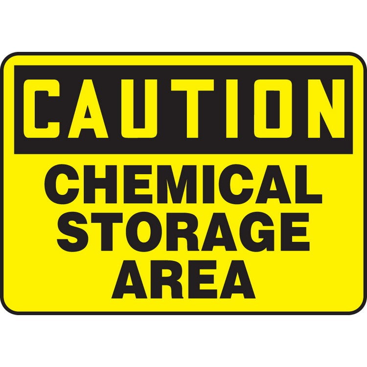 Caution Chemical Storage Area Sign - Model MCHL652VA