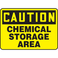 Thumbnail for Caution Chemical Storage Area Sign - Model MCHL652VA