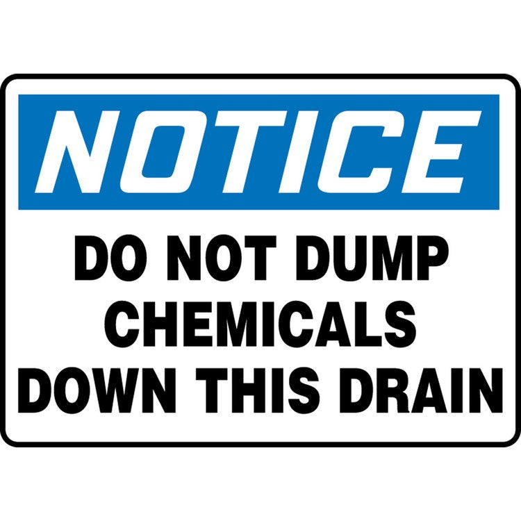 Notice Do Not Dump Chem Down This Drain - Model MCHN12BVA