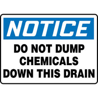 Thumbnail for Notice Do Not Dump Chem Down This Drain - Model MCHN12VS