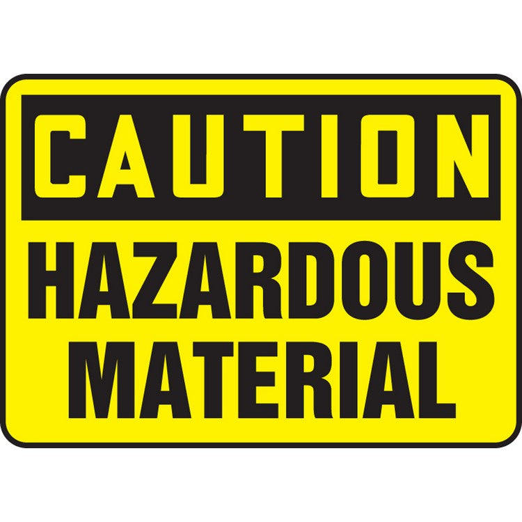 Caution Hazardous Material Sign - Model MCPGC07BVP