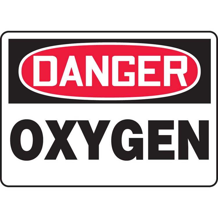 Danger Oxygen Sign - Model MCPGD12VA