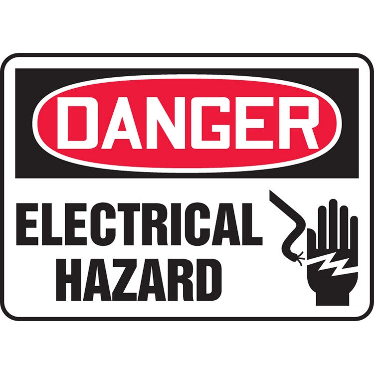 Danger Electrical Hazard w/ Pic Sign - Model MELC017VA