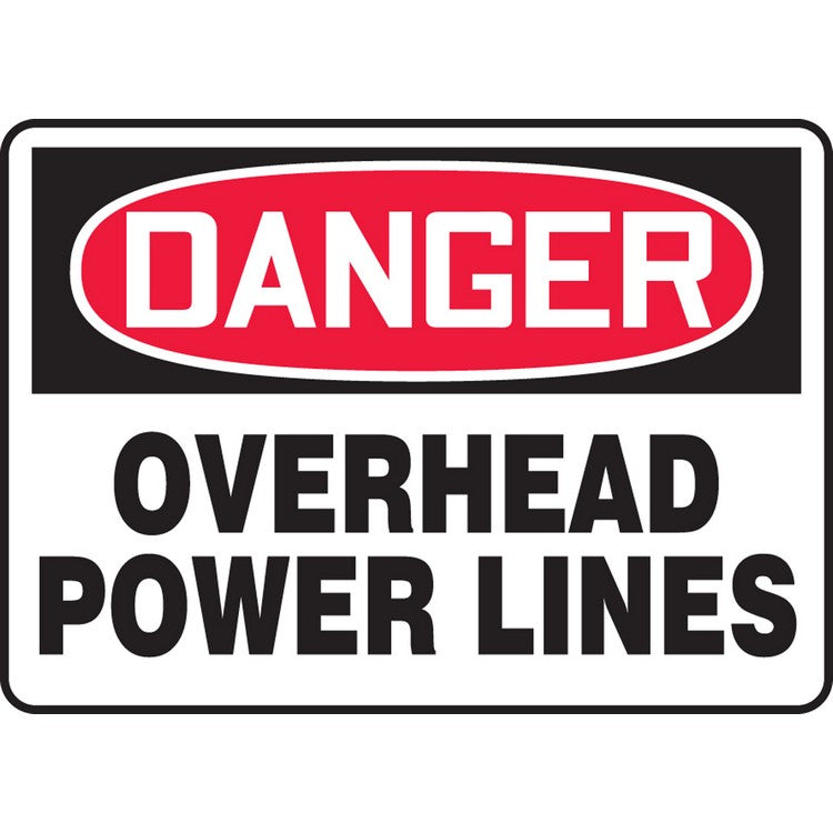 Danger Overhead Power Lines Sign - Model MELC054VP