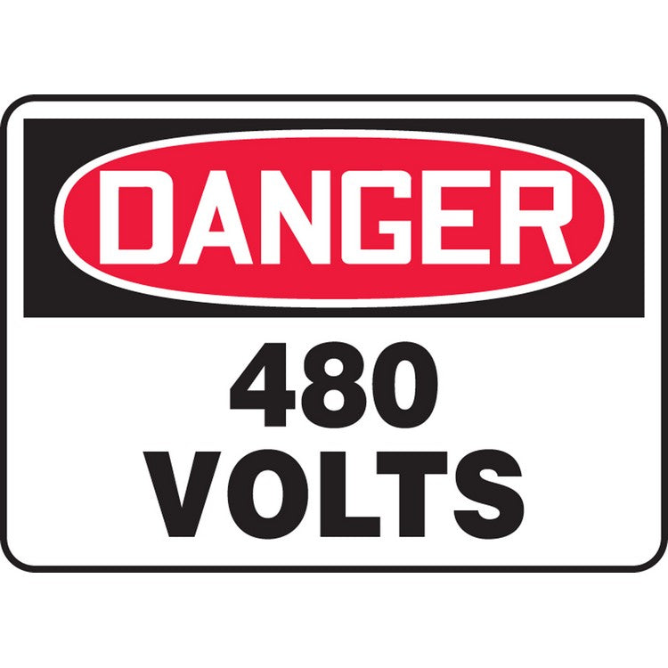 Danger 480 Volts Sign - Model MELC058VA