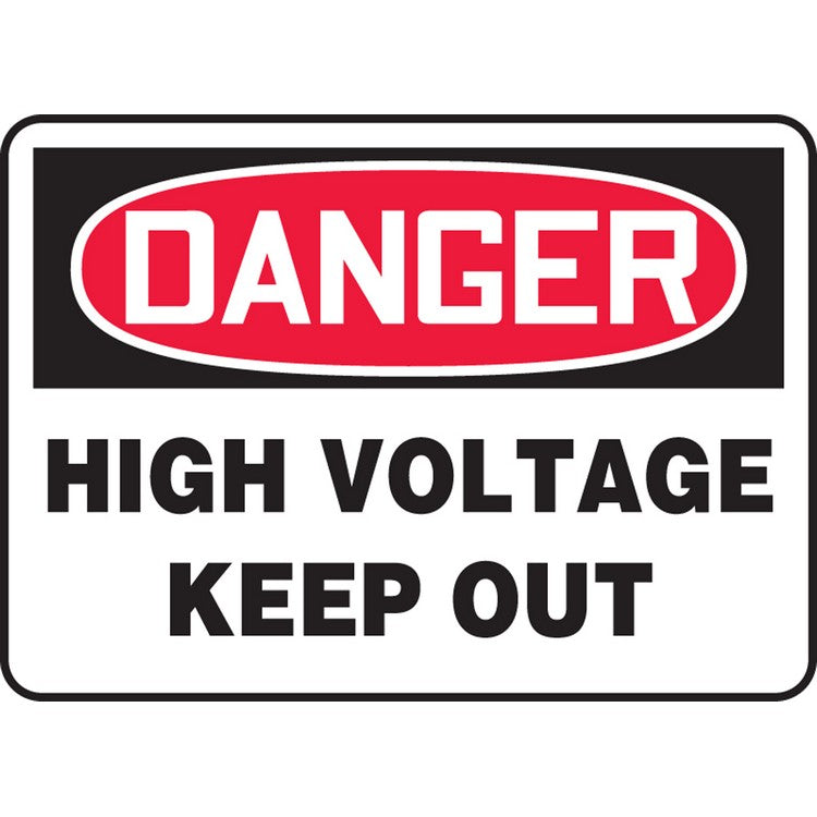 Danger High Voltage Keep Out Sign - Model MELCD01VP