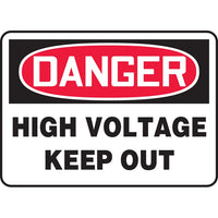 Thumbnail for Danger High Voltage Keep Out Sign - Model MELCD10VS