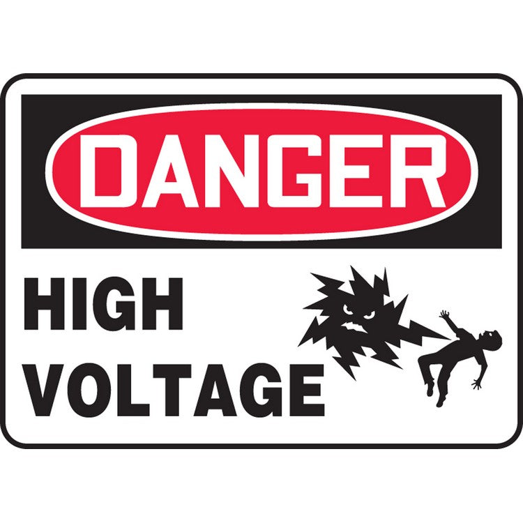 Danger High Voltage Sign - Model MELCD05VS