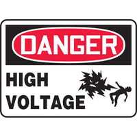 Thumbnail for Danger High Voltage w/ Pic Sign - Model MELC132VA