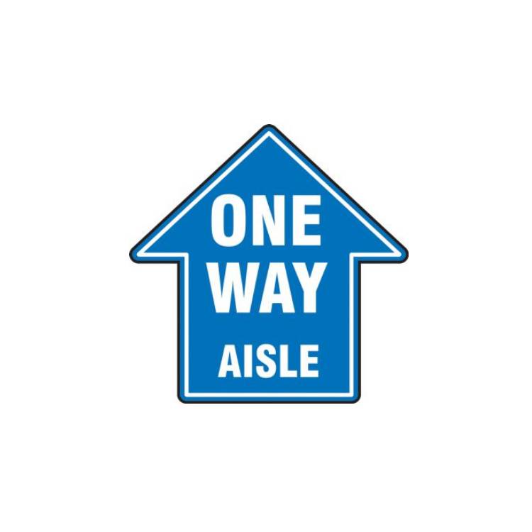 Slip-Gard Floor Sign: One Way Aisle