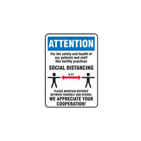 Thumbnail for Safety Sign: This Facility Practices Social Distancing - 10