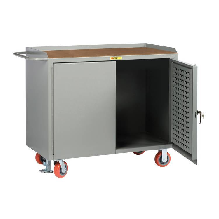 Mobile Bench Cabinet w/ Louvered Panel - Model MH2436LPDFL