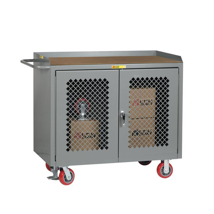 Mobile Bench Cabinets w/ Clearview Doors - Model MHP2D2436FL