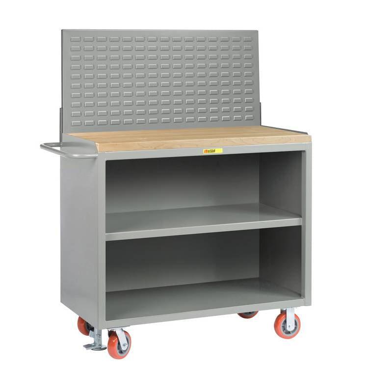 Mobile Bench Cabinet w/ Louvered Panel - Model MJ36LPDFLLP