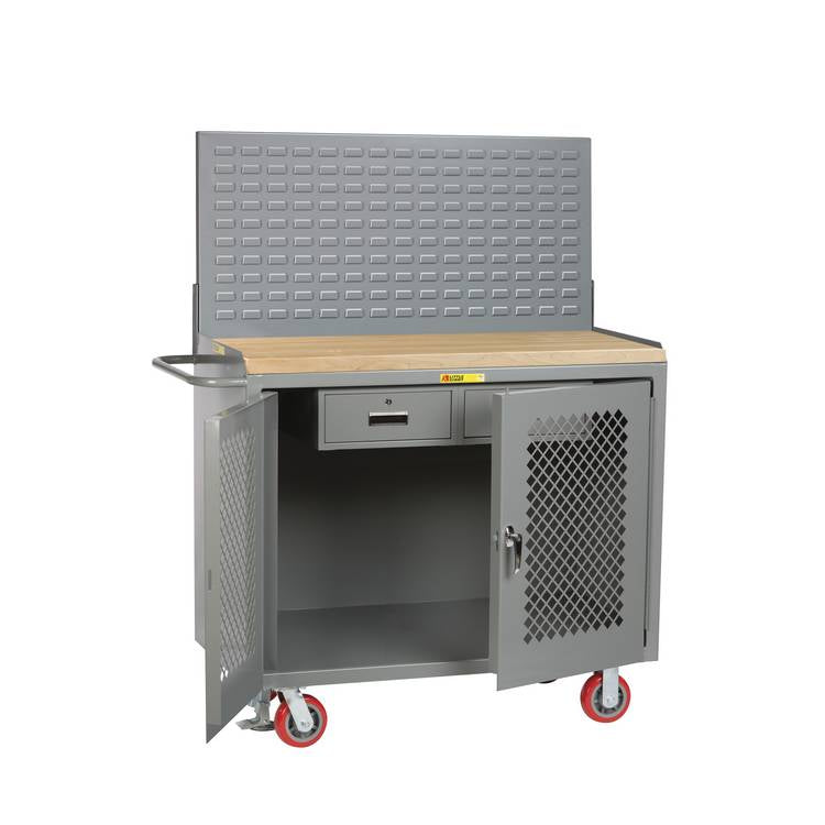 Mobile Bench Cabinets w/ Clearview Doors - Model MJP2D36HDFLLP