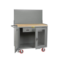Thumbnail for Mobile Bench Cabinets w/ Clearview Doors - Model MJP2D36HDFLPB