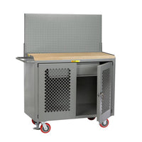 Thumbnail for Mobile Bench Cabinets w/ Clearview Doors - Model MJP2DHDFLPB