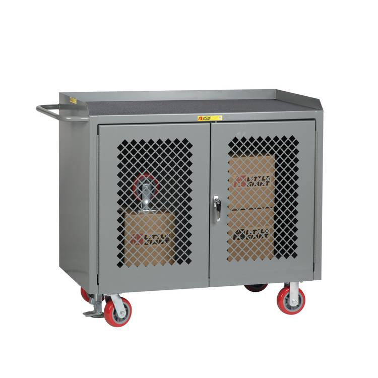 Mobile Bench Cabinets w/ Clearview Doors - Model MMP2D2436FL