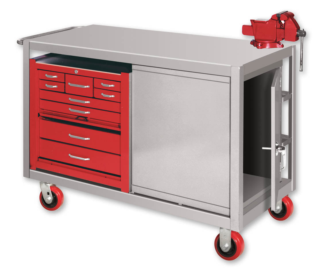 Pucel Mobile Cabinet Work Bench w/ Cabinet