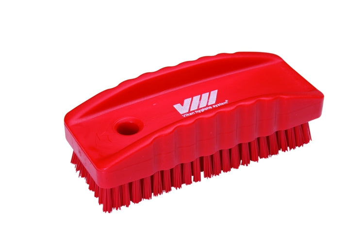 Nail Brush Stiff Polyester Red