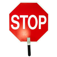 Thumbnail for Stop/Stop Aluminum Traffic Paddle, Non-Reflective, 9