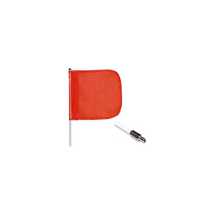 Flagstaff 8' White Rod With Orange Flag - Model FS8L-QD-O