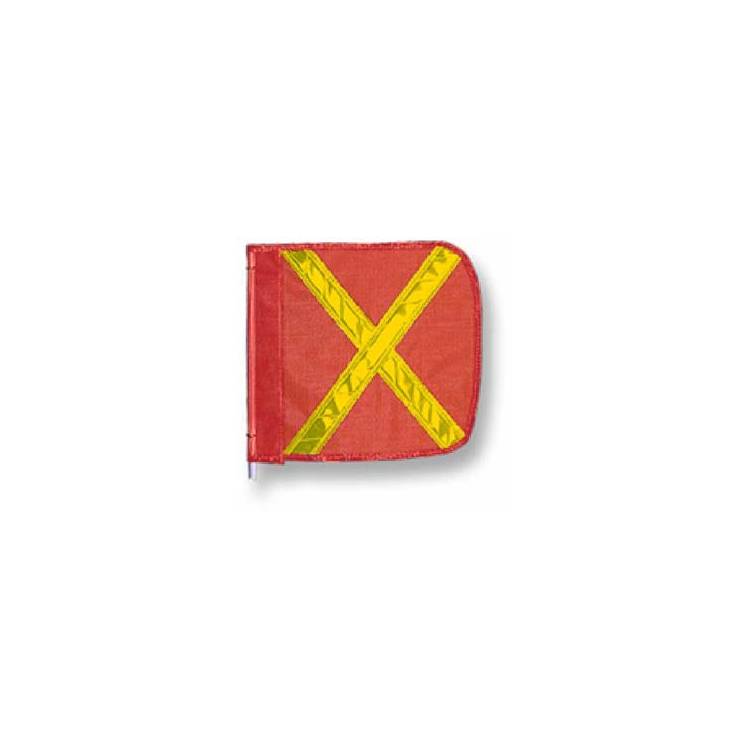 Flag Orange 16x16 With Orange X - Model FS8025-16-O