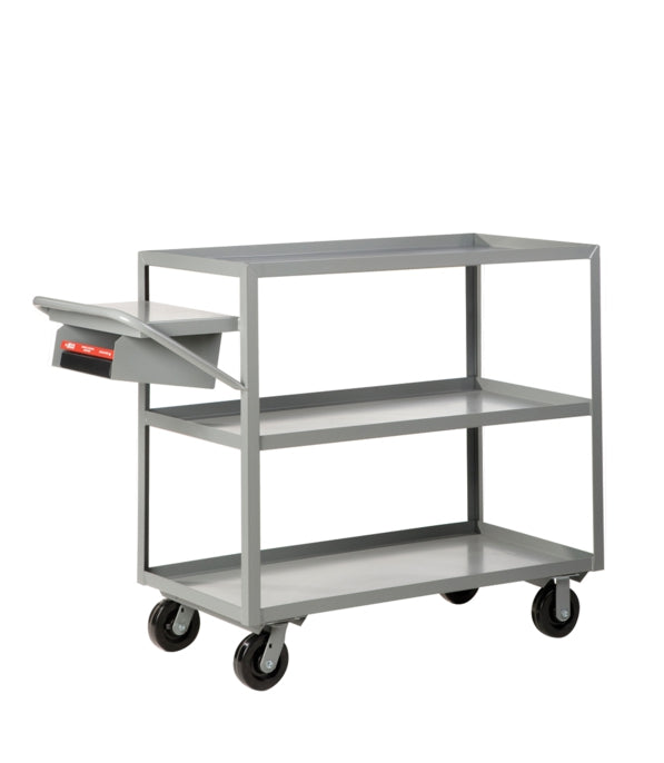 Little Giant 24" x 48" Order Picking Truck w/ 6" Casters, 3 Shelves & Writing Shelf