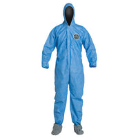 Thumbnail for DuPont™ ProShield® 10 Coveralls w/ Hood, Elastic Wrists, & Attached Boots, 2X-Large, Blue, 25/Case