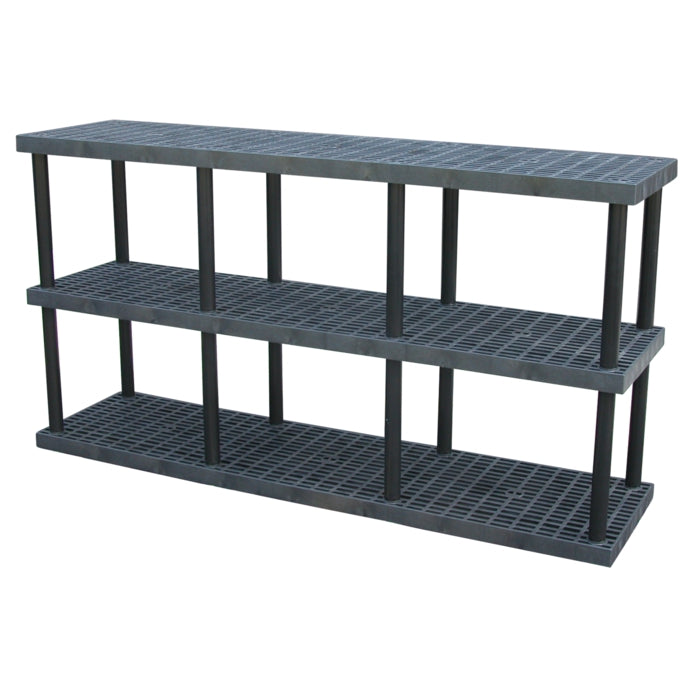PLASTIC BULK SHELF & STORAGE 96X24 3 SHELF - Model PBSS-9624-3