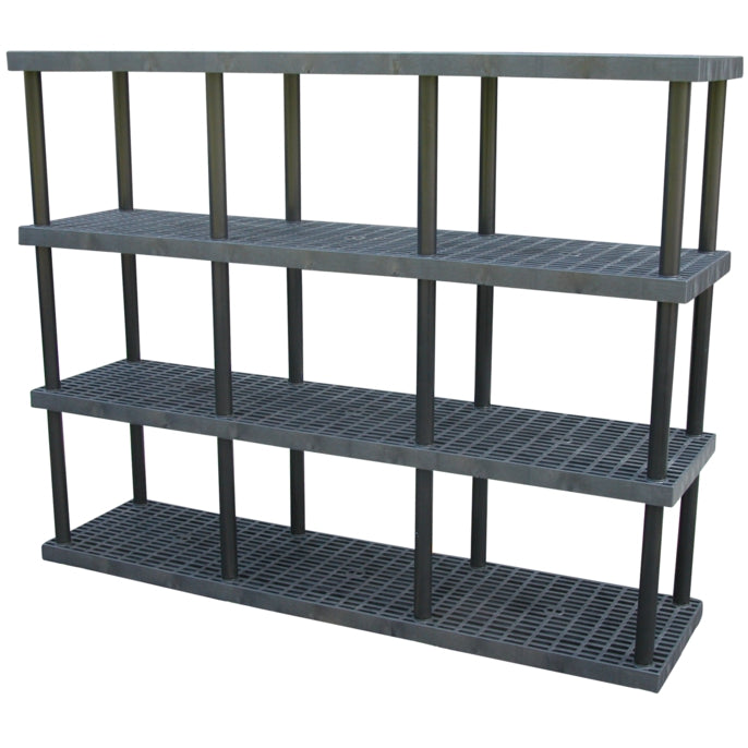 PLASTIC BULK SHELF & STORAGE 96X24 4 SHELF - Model PBSS-9624-4