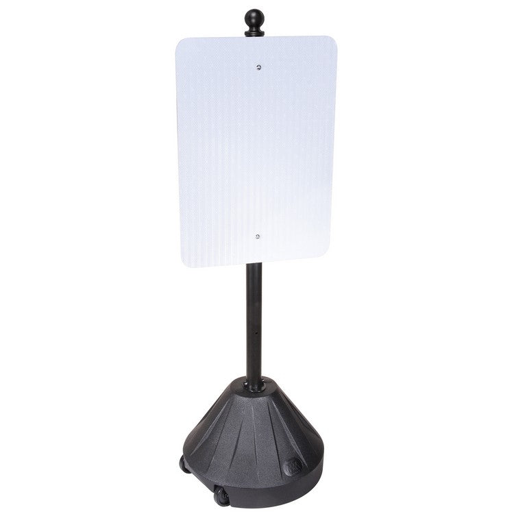 48" Portable Pole 2 Sign Holder - Black