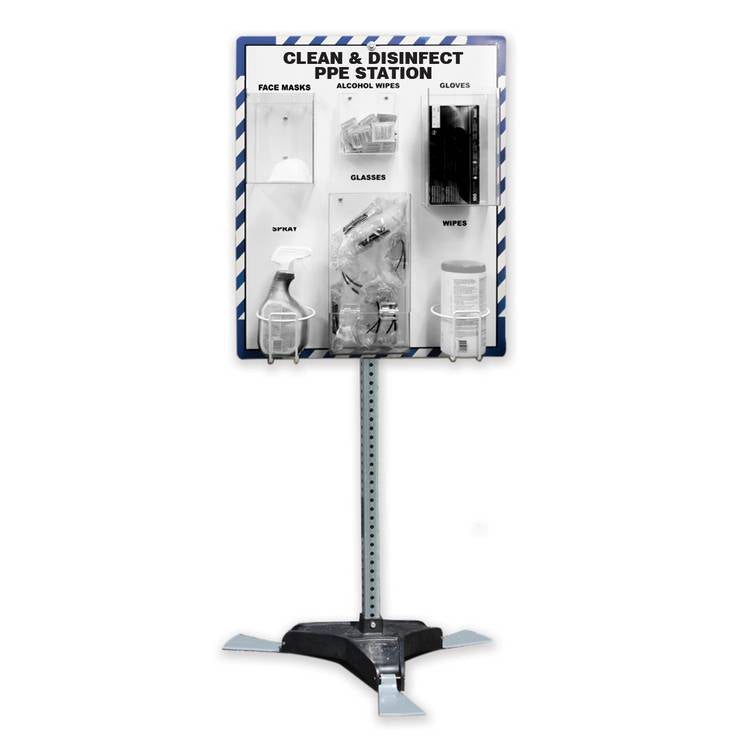 Clean & Disinfect PPE Station - Board w/ Stand