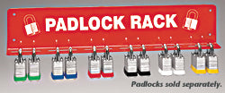 Padlock Shelf Racks Standard Holds up to 36 Padlocks