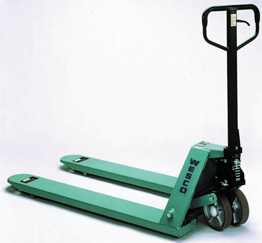 Pallet Truck w/Polyurethane Wheels 21" x 48" Fork Size