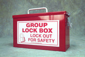 Portable Group Lock Box Red