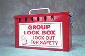 Portable Group Slot Lock Box Red