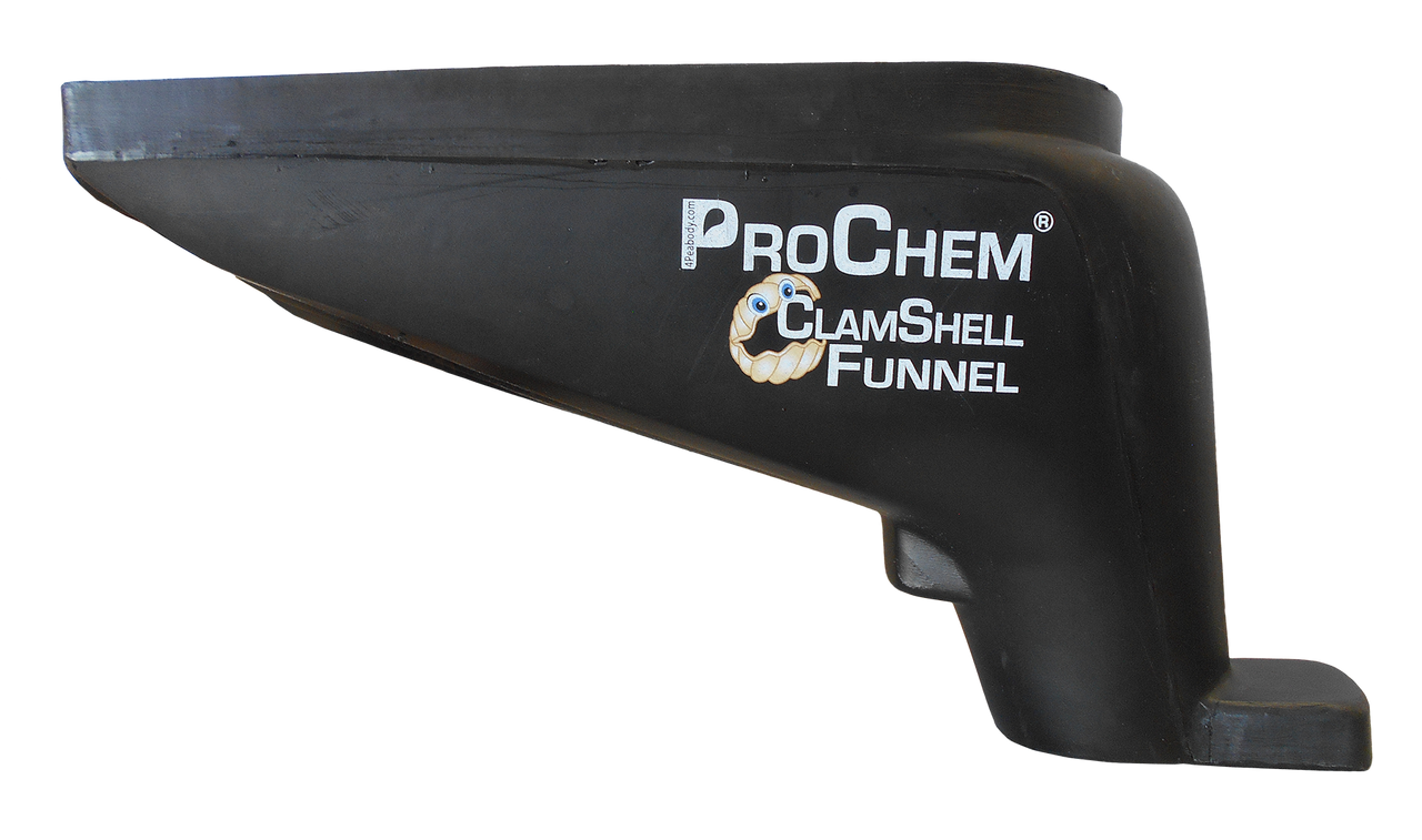 ProChem® ClamShell Funnel 4" - 6" - Black